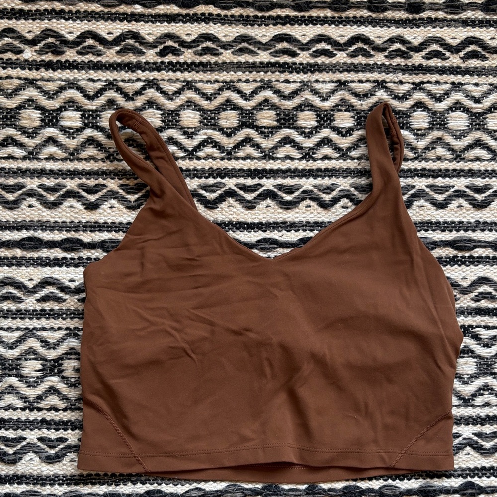 Brown Cropped Tank Top Align Crop top tank